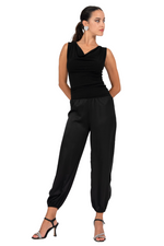 Load image into Gallery viewer, Satin Babucha Gathered Tango Pants With Slits
