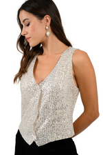 Load image into Gallery viewer, Sequin Women&#39;s Suit Vest
