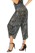 Load image into Gallery viewer, Sequin Snake Print Cropped Barrel Pants

