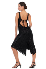 Load image into Gallery viewer, Sequinned Dress With Keyhole Tie Back