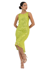 Load image into Gallery viewer, Sequinned Fishtail Tango Dress With Keyhole Back
