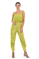 Load image into Gallery viewer, Sequinned Harem Style Tango Pants With Gathers