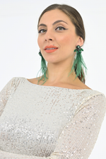 Load image into Gallery viewer, Seraphine Emerald Tango Earrings