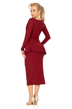 Load image into Gallery viewer, Shimmering Peplum Tango Skirt