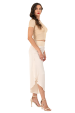 Load image into Gallery viewer, Shimmering Gold Cutout Back Crop Top (S)
