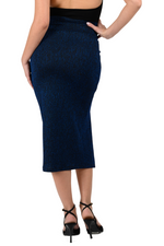 Load image into Gallery viewer, Shimmering Midi Pencil Skirt With Slit
