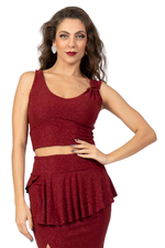 Load image into Gallery viewer, Shimmering Crop Top With Decorative Detail