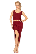 Load image into Gallery viewer, Shimmering Crop Top With Decorative Detail