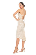 Load image into Gallery viewer, Shiny Polka Dot Fishtail Dress With Spaghetti Straps
