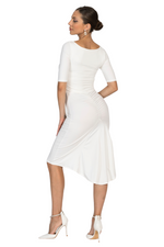 Load image into Gallery viewer, Short-Sleeved Fishtail Dress With Front Cutout
