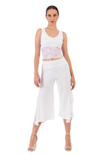 Load image into Gallery viewer, Side Ruffled Capri Pants