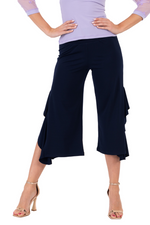 Load image into Gallery viewer, Side Ruffled Capri Pants
