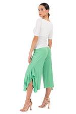 Load image into Gallery viewer, Side Ruffled Capri Pants (XS,S,XL) (Forest Green)
