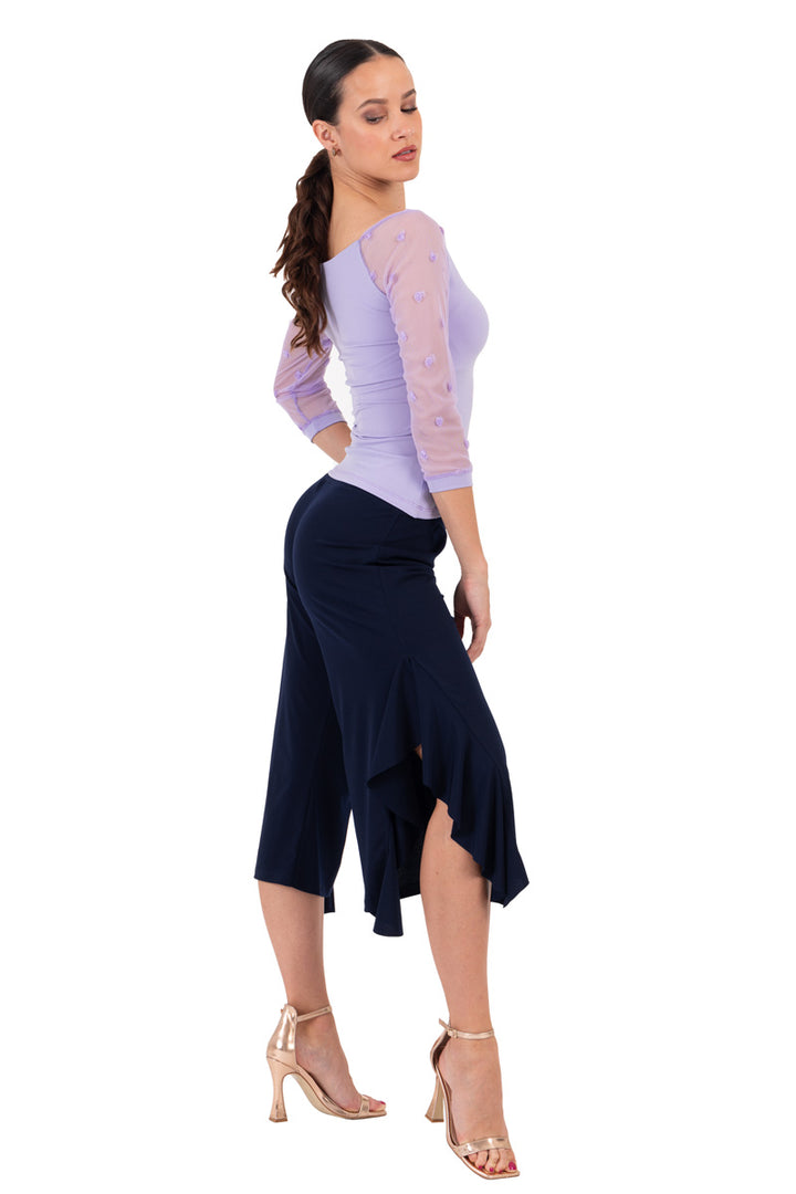 Side Ruffle Pants Side Ruffled Capri Pants | Handmade Tango Fashion – conDiva