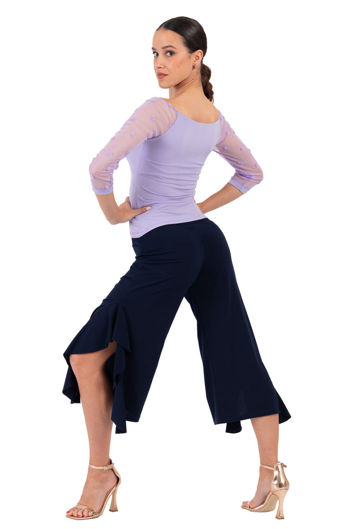 Side Ruffle Pants Side Ruffled Capri Pants | Handmade Tango Fashion – conDiva