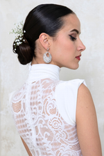 Load image into Gallery viewer, Silver Crystal Circular Tango Earrings