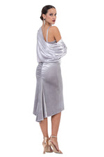 Load image into Gallery viewer, Silver Satin Scarf