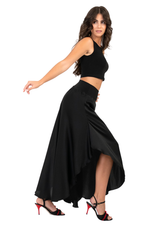 Load image into Gallery viewer, Skirt Style Flowy Wide-Leg Satin Dance Pants