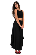 Load image into Gallery viewer, Skirt Style Flowy Wide-Leg Satin Dance Pants