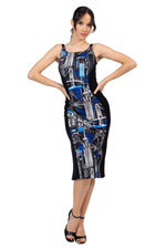 Load image into Gallery viewer, Skyline Print Hourglass Tango Dress