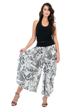Load image into Gallery viewer, Skyline Print Skirt Style Flowy Dance Pants