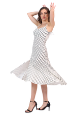 Load image into Gallery viewer, Sleeveless Polka Dot Dress With Slit