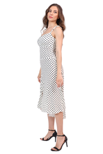 Load image into Gallery viewer, Sleeveless Polka Dot Dress With Slit