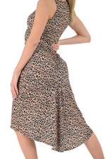 Load image into Gallery viewer, Sleeveless Fishtail Animal Print Dress With Mesh