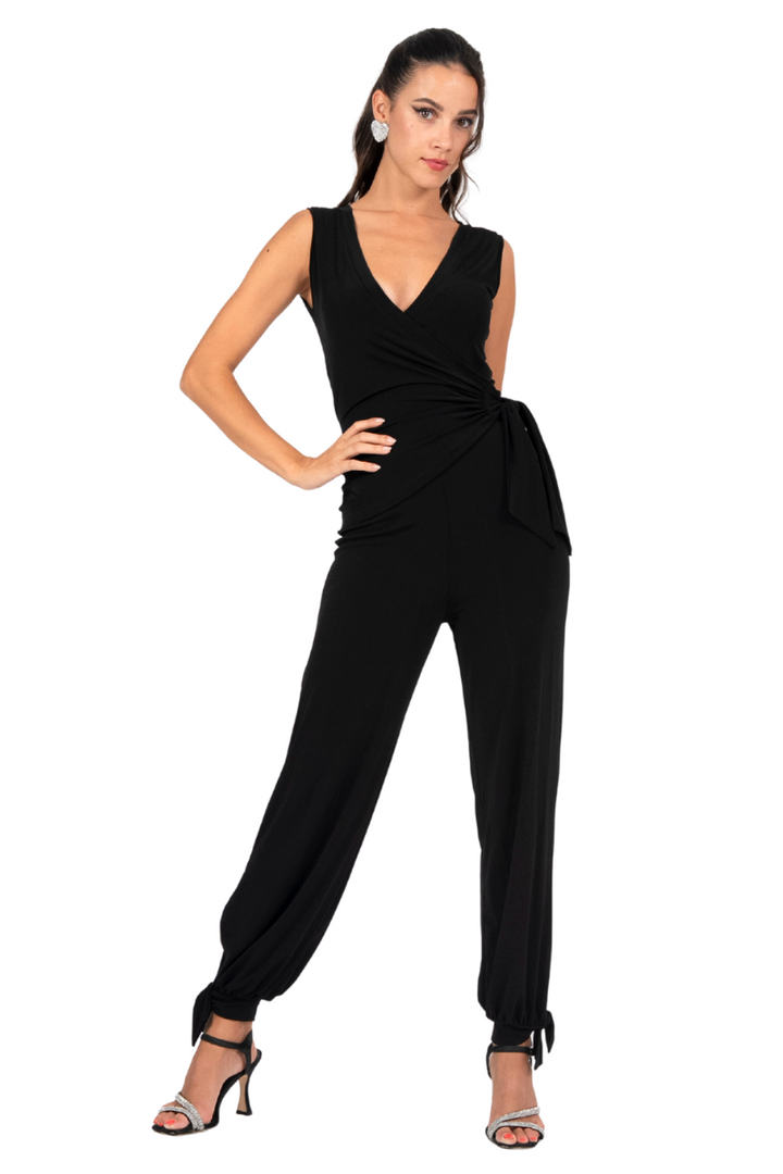 Sleeveless Wrap Jumpsuit