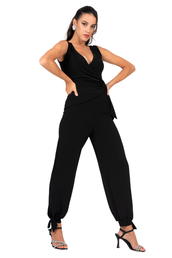Sleeveless Wrap Jumpsuit