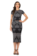 Load image into Gallery viewer, Spade Print Cutout Back Crop Top