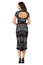 Load image into Gallery viewer, Spade Print Cutout Back Crop Top