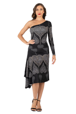 Load image into Gallery viewer, Spade Print One-Sleeve Tango Top