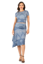 Load image into Gallery viewer, Spade Print Cutout Back Crop Top