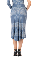 Load image into Gallery viewer, Spade Print Tango Skirt With Center Back Slit