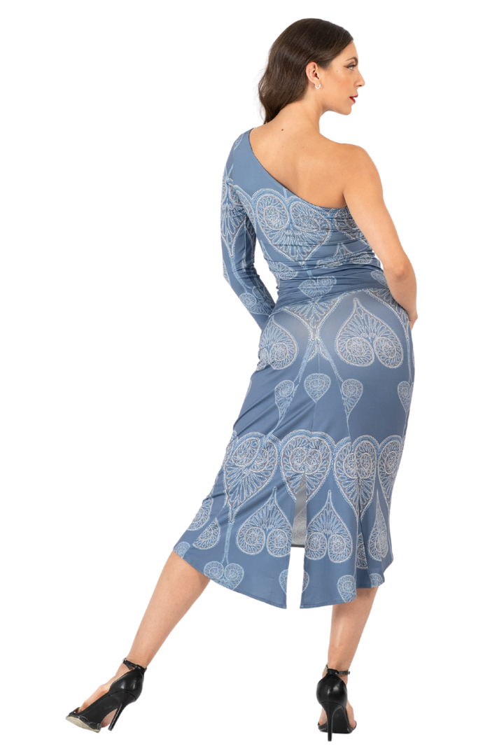 Spade Print One-Sleeve Tango Top