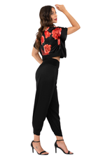 Load image into Gallery viewer, Spanish Floral Print Boxy Crop Top