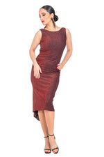 Load image into Gallery viewer, Sparkling Red Dress With Keyhole Tie Back
