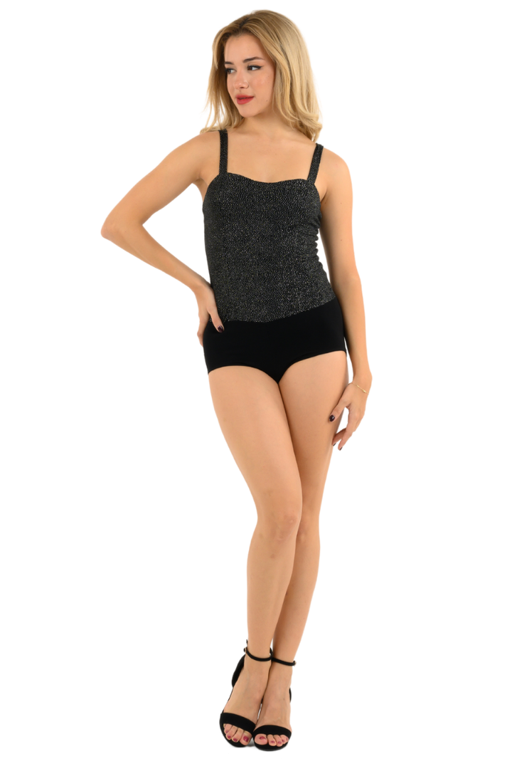 Sparkling Sweetheart Neckline Bodysuit