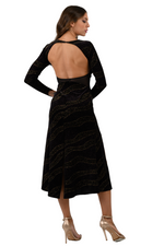 Load image into Gallery viewer, Sparkling Velvet Tango Dress With Open Back
