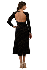 Load image into Gallery viewer, Sparkling Velvet Tango Dress With Open Back
