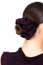 Load image into Gallery viewer, Sparkling Eggplant Scrunchie