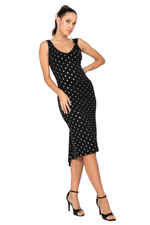 Load image into Gallery viewer, Sparkling Fishtail Dress with Gold Detail
