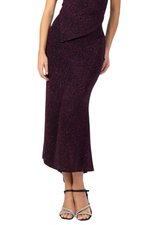 Load image into Gallery viewer, Sparkling Midi Skirt With Side Slit
