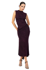 Load image into Gallery viewer, Sparkling Midi Skirt With Side Slit
