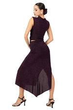 Load image into Gallery viewer, Sparkling Midi Skirt With Side Slit
