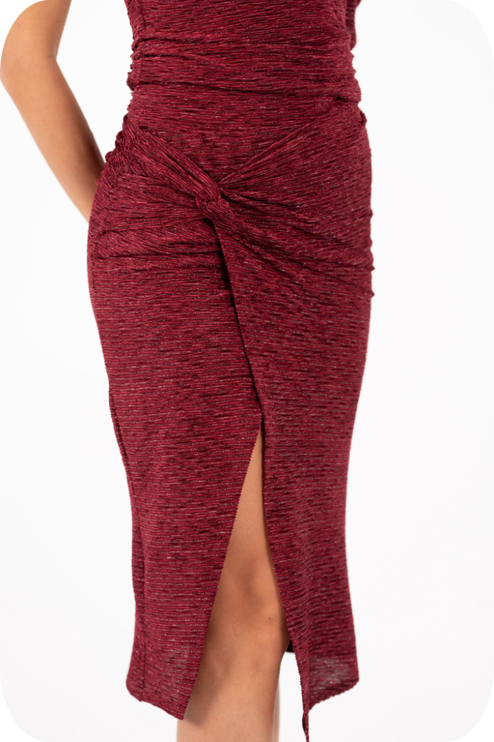 Sprarkling Tango Skirt With Twist Detail