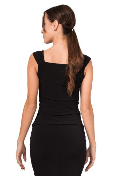 Square Neckline Top With Thick Straps