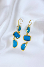 Load image into Gallery viewer, Stella Ocean Blue Tango Earrings
