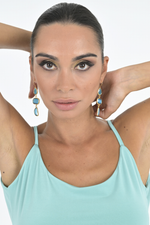 Load image into Gallery viewer, Stella Ocean Blue Tango Earrings
